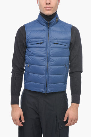 Gilet Trapuntato con Collo Alto