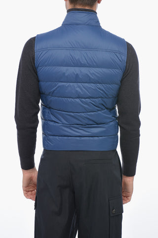 Gilet Trapuntato con Collo Alto
