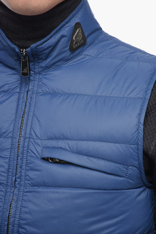 Gilet Trapuntato con Collo Alto