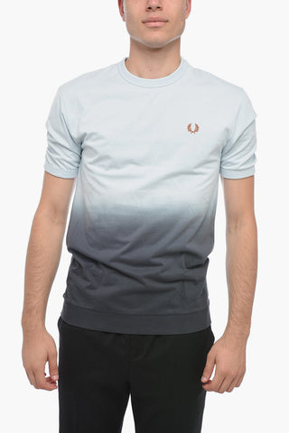 Embroidered Logo Gradient Print T-shirt