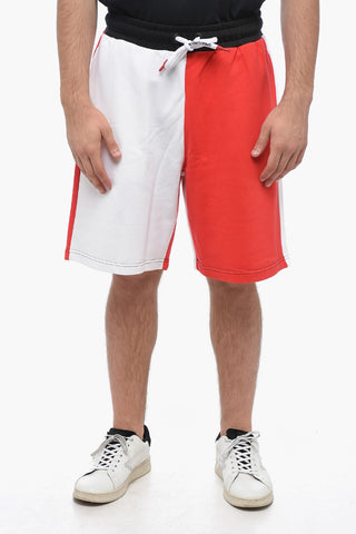 Two-toned Shorts with Embroidered Logo