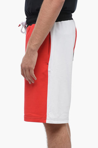Two-toned Shorts with Embroidered Logo