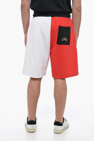 Two-toned Shorts with Embroidered Logo