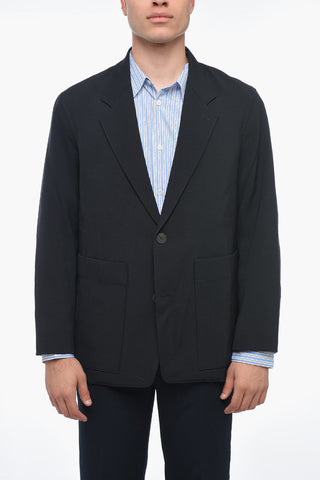 Blazer in Misto Lana con Revers Classico