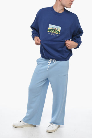 Cotton VIGNES Crew-Neck Sweatshirt with Embroidery