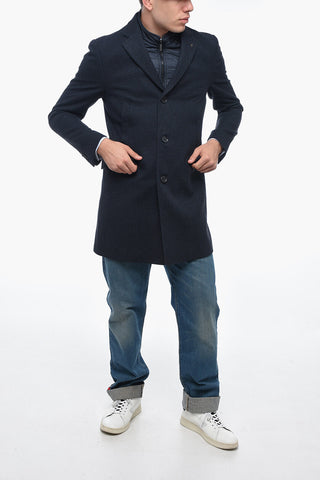 CC COLLECTION Wool Blend Coat with Removable Chest Piece