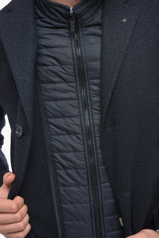 CC COLLECTION Wool Blend Coat with Removable Chest Piece