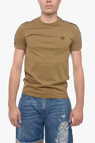 T-shirt With Logoed Contrasting Bands