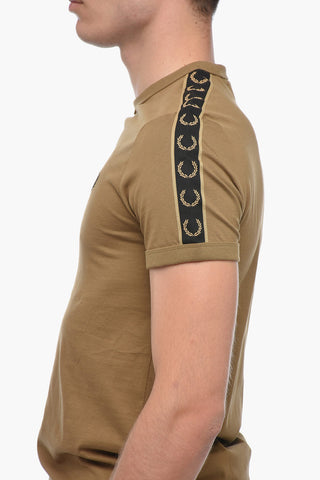 T-shirt With Logoed Contrasting Bands