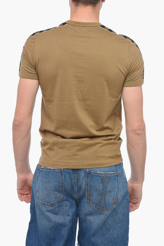 T-shirt With Logoed Contrasting Bands