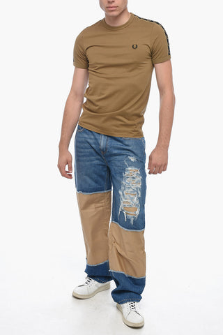 T-shirt With Logoed Contrasting Bands