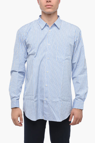 SHIRT Poplin Cotton Pinstriped Shirt
