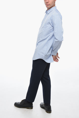 SHIRT Poplin Cotton Pinstriped Shirt