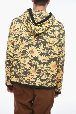 Felpa Hoodie FLOWER FIELD in Cotone Garzato