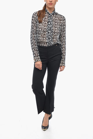 Staright Fit Wool Blend Chinos Pants