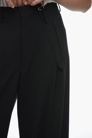 MM6 Pantaloni a Gamba Ampia con Pinces