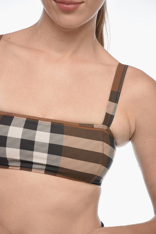 Tube Top with Tartan Pattern