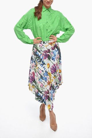 Asymmetric REWILD FLORA Midi Skirt