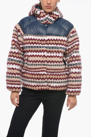 Piumino JOELLE SHERPA Stampato Con Cappuccio