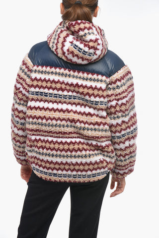 Piumino JOELLE SHERPA Stampato Con Cappuccio