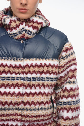 Piumino JOELLE SHERPA Stampato Con Cappuccio
