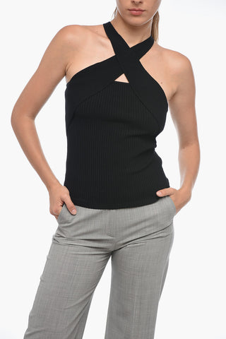 Ribbed Design Knitted Tank Top