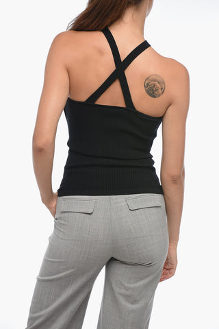 Ribbed Design Knitted Tank Top