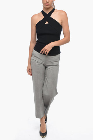 Ribbed Design Knitted Tank Top