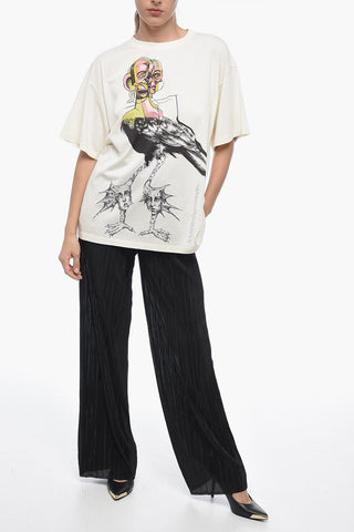 MM6 Crew Neck OFF WHITE Printed T-Shirt