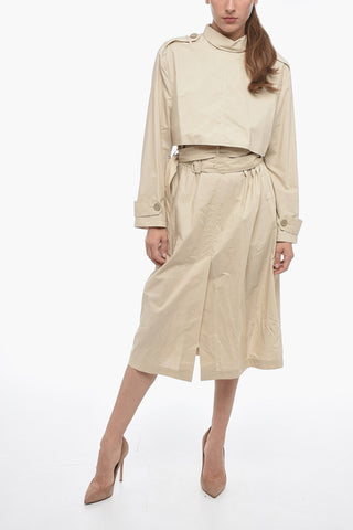 MM6 Trench-shaped Popeline Midi Dress