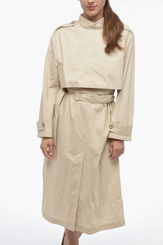 MM6 Trench-shaped Popeline Midi Dress