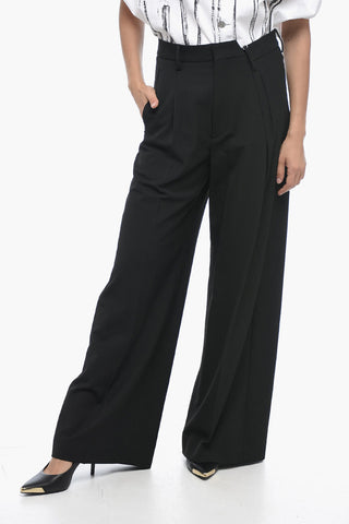 MM6 Wide-leg Pleated Pants