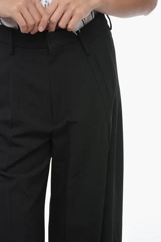 MM6 Wide-leg Pleated Pants