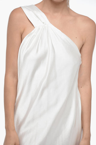 Satin Mini Dress with Halter Neck Design