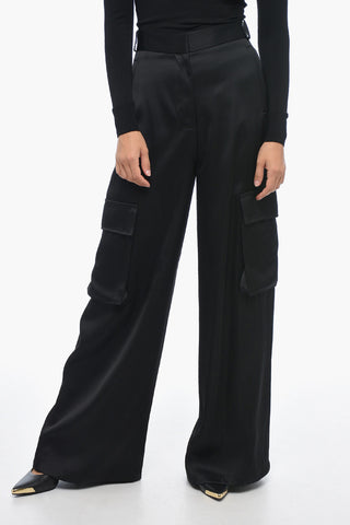 Pantaloni Cargo Palazzo Fit in Viscosa