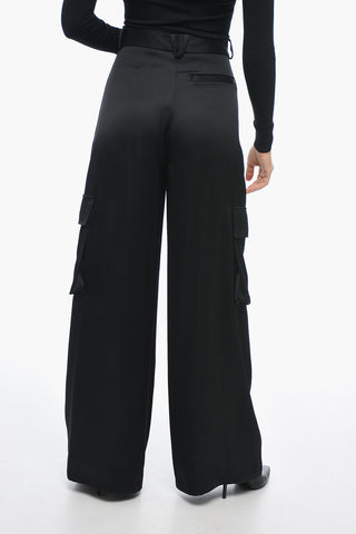 Pantaloni Cargo Palazzo Fit in Viscosa