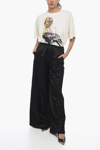 MM6 Hose mit weitem Bein aus Viskose-Mix
