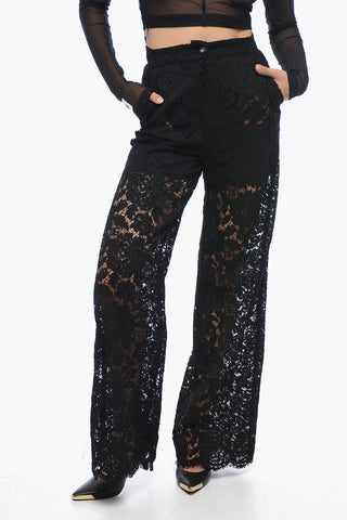 Lace Palazzo Pants with Hidden Closure