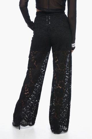 Lace Palazzo Pants with Hidden Closure