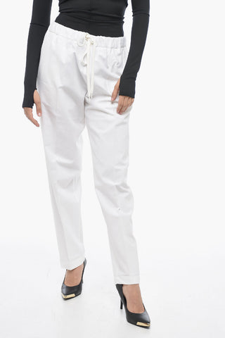 MM6 Pantaloni in Misto Lino con Coulisse