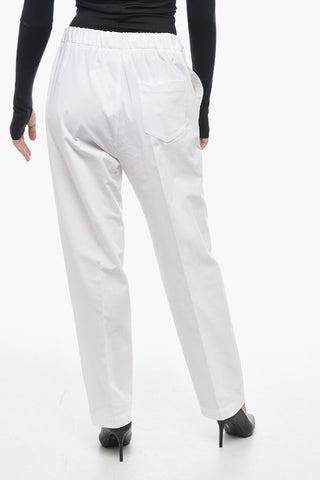 MM6 Pantaloni in Misto Lino con Coulisse