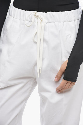MM6 Pantaloni in Misto Lino con Coulisse