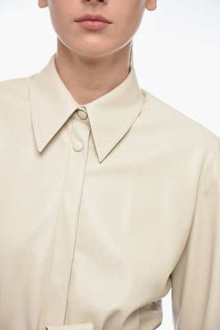 Chemisier in Eco-Pelle con Cintura