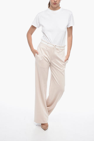 MM6 Deconstructed Wide-Leg Trousers