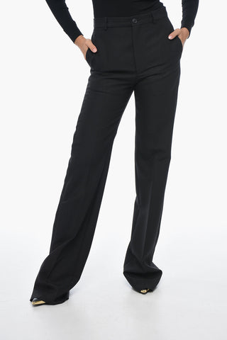 GARDE-ROBE Straight Fit Mohair Blend Pants