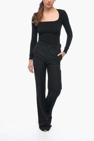 GARDE-ROBE Straight Fit Mohair Blend Pants