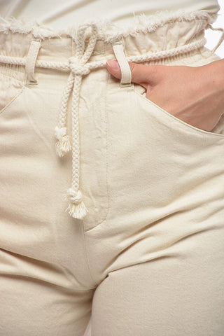 Weitbeinige Jeans GIOIA mit Fransen