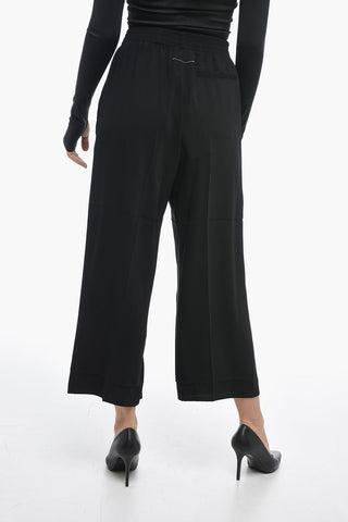 MM6 Pantaloni Gaucho con Elastico in Vita