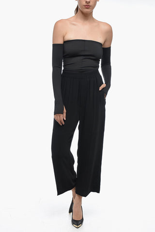 MM6 Pantaloni Gaucho con Elastico in Vita