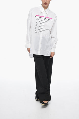MM6 Asymmetric Cotton Shirt with Print